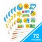 IXL Superstar Shout-outs Stickers - 72pc Inspirational School Supplies, Sporty Colorful Classroom, Teacher Motivational Rewards, Awards, Incentives, Prizes, Good Work